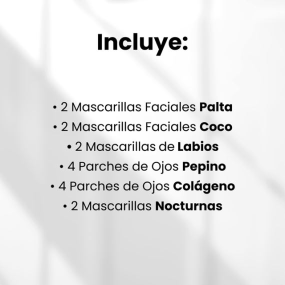 Caja Box Skincare Regalo Rutina Facial Completa Mascarillas