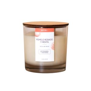 Vela de Soja Aromatica Natural Pomelo Rosado Y Menta Nyubu