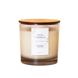 Vela de Soja Aromatica Natural Coco y Vainilla Nyubu