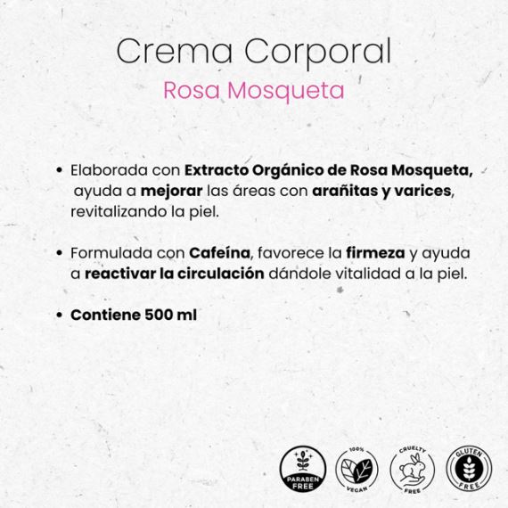 Combo Crema Corporal + Vela Aromática Rosa Mosqueta Veganis