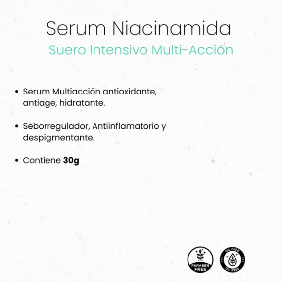 Serum Facial Niacinamida Todo Tipo de Piel 30 g Idraet