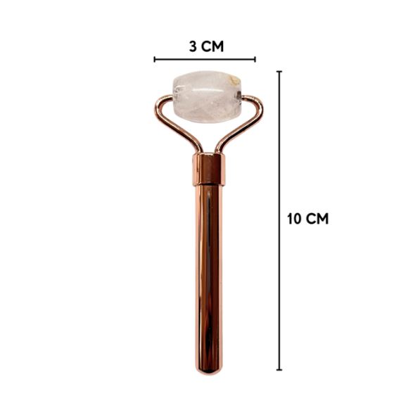 Masajeador Rodillo Facial Metálico Simple Cabezal Cuarzo
