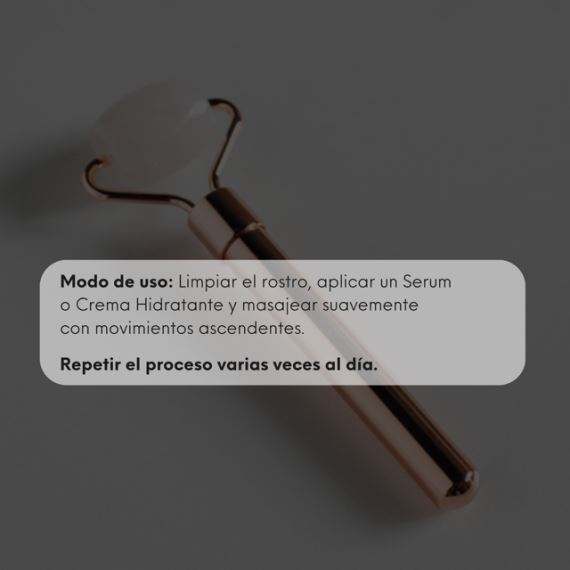 Masajeador Rodillo Facial Metálico Simple Cabezal Cuarzo