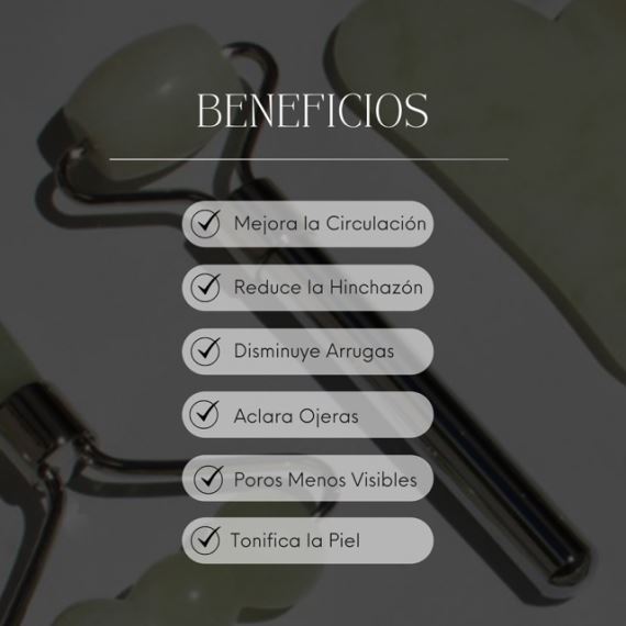 Combo Parches Contorno de Ojos + Rodillo Facial Simple Cabezal Jade