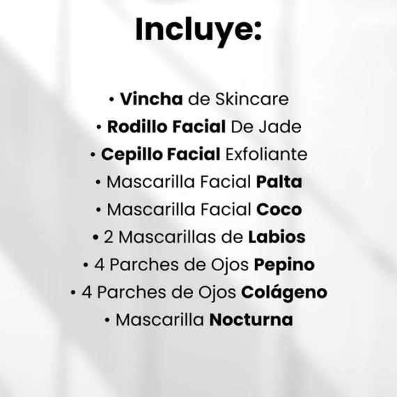 Caja Box Skincare Regalo Mascarillas + Masajeadores Faciales