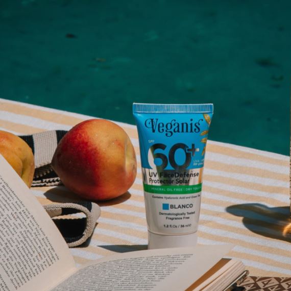 Protector Solar Facial SPF 60 Blanco Toque Seco 36ml Veganis