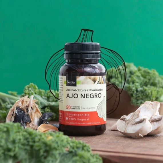Suplemento Ajo Negro Natural 50 Cápsulas Antioxidante Natier