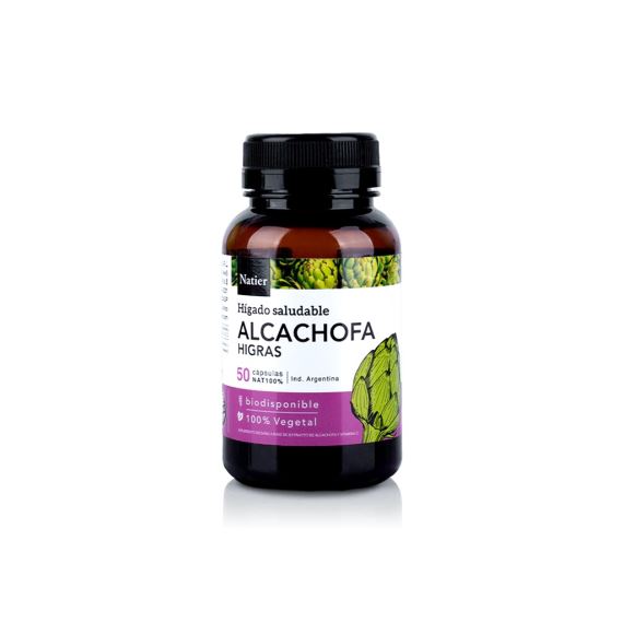 Suplemento Alcachofa Natural 50 Cápsulas Hígado Graso Natier