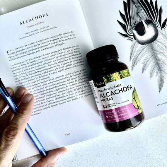 Suplemento Alcachofa Natural 50 Cápsulas Hígado Graso Natier