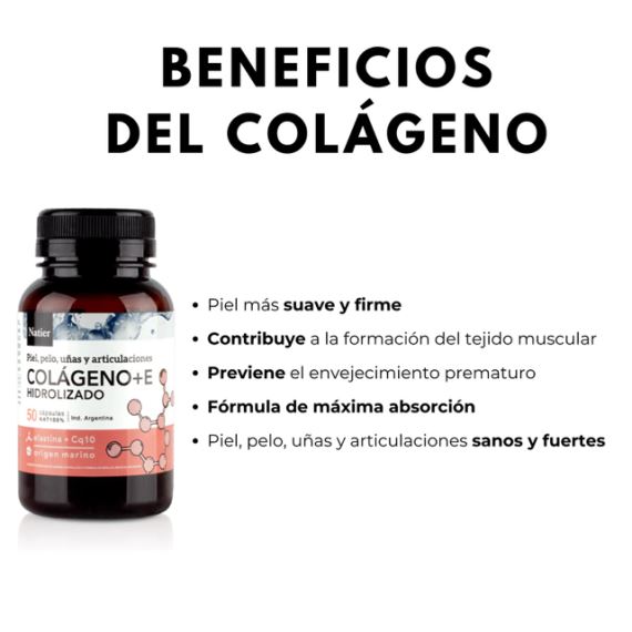 Suplemento Colágeno + E Hidrolizado 50 Cápsulas Natier