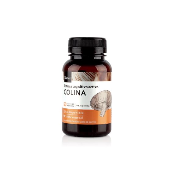 Suplemento Colina 50 Cápsulas Sistema Cognitivo Natier