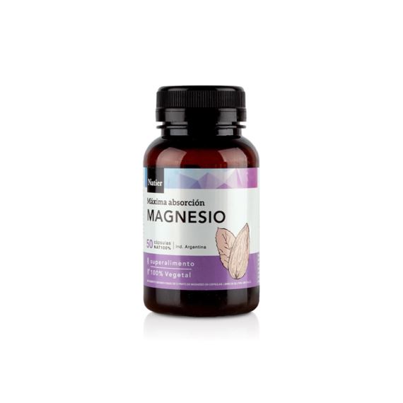 Suplemento Magnesio 50 Cápsulas Máxima Absorción Natier