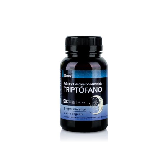 Suplemento Triptófano 50 Cápsulas Relax Serotonina Natier