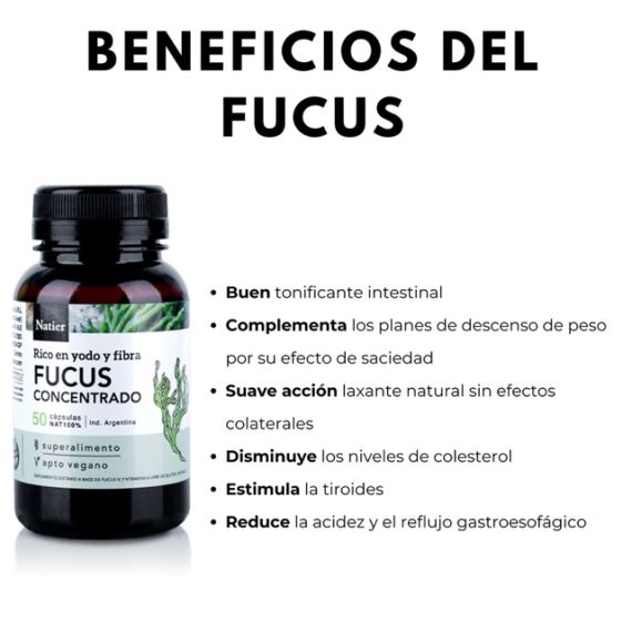 Suplemento Fucus Concentrado 50 Cápsulas Adelgazante Natier