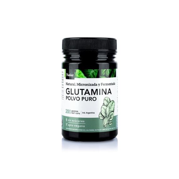 Suplemento Glutamina en Polvo Natural Fermentada 200g Natier