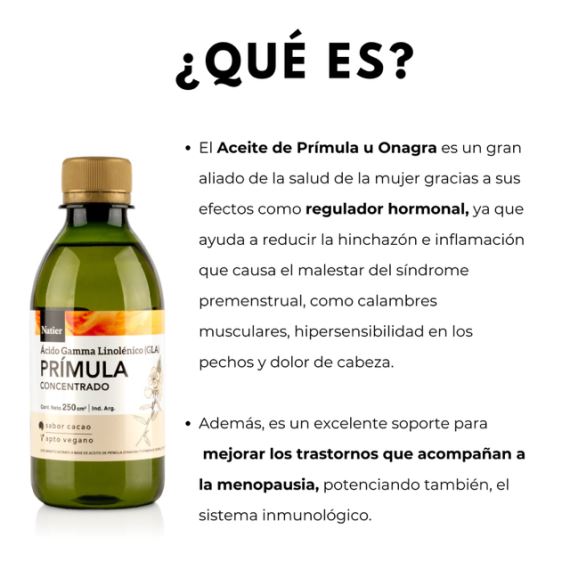 Aceite de Prímula Concentrado Sabor Cacao 250ml Natier
