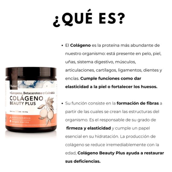 Suplemento Colágeno Beauty Plus en Polvo 250g Natier