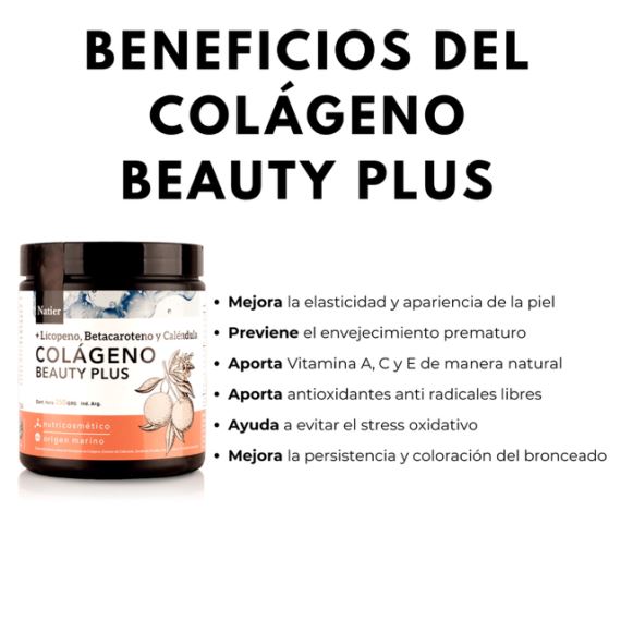 Suplemento Colágeno Beauty Plus en Polvo 250g Natier