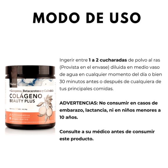 Suplemento Colágeno Beauty Plus en Polvo 250g Natier