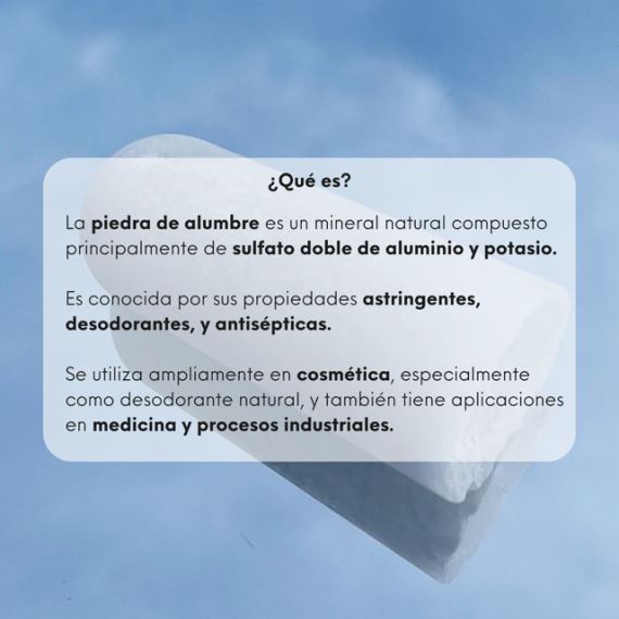 Piedra de Alumbre Pulida Desodorante + Agua de Rosas 120ml