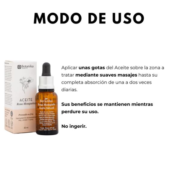 Aceite de Rosa Mosqueta Puro Arrugas Manchas 30ml Botanika