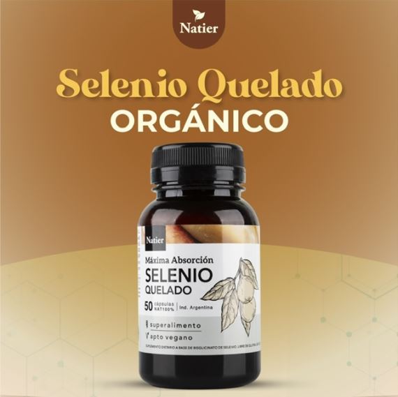Suplemento Selenio Quelado Máxima Absorción 50 Cápsulas Natier