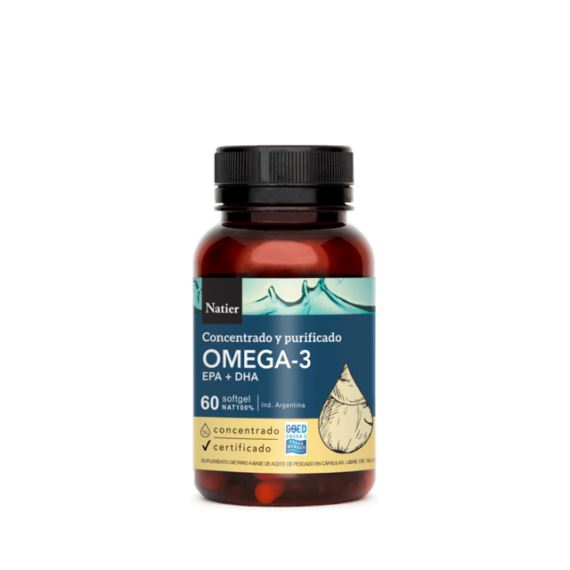 Suplemento Omega 3 Concentrado Softgel 60 Cápsulas Natier