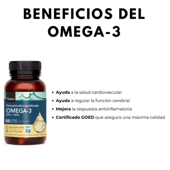 Suplemento Omega 3 Concentrado Softgel 60 Cápsulas Natier