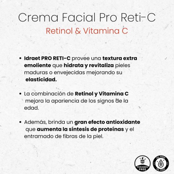 Crema Facial Pro Reti C Antiage Retinol & Vitamina C 50g Idraet