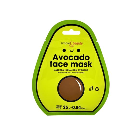 Mascarilla Facial Humectante Palta 25g Simple & Beauty