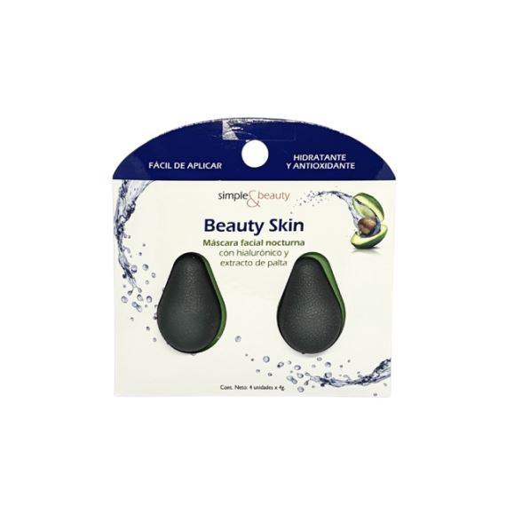 Mascara Facial Nocturna Palta X4 Unidades Simple & Beauty