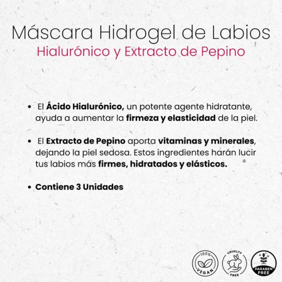 Mascara Hidrogel Para Labios X3 Unidades Simple & Beauty