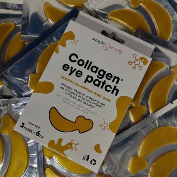 Parches Hidrogel Para Ojos Colágeno X3 Pares Simple & Beauty