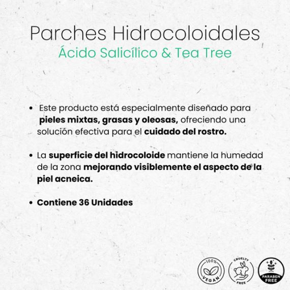 Parches Invisibles Acné Salicílico & Tea Tree X36 Unidades Veganis