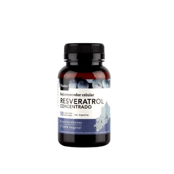 Suplemento Resveratrol Antioxidante 50 Cápsulas Natier