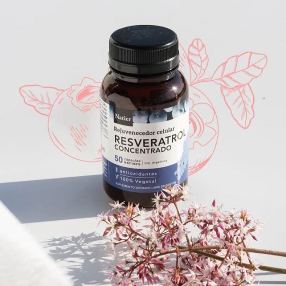 Suplemento Resveratrol Antioxidante 50 Cápsulas Natier