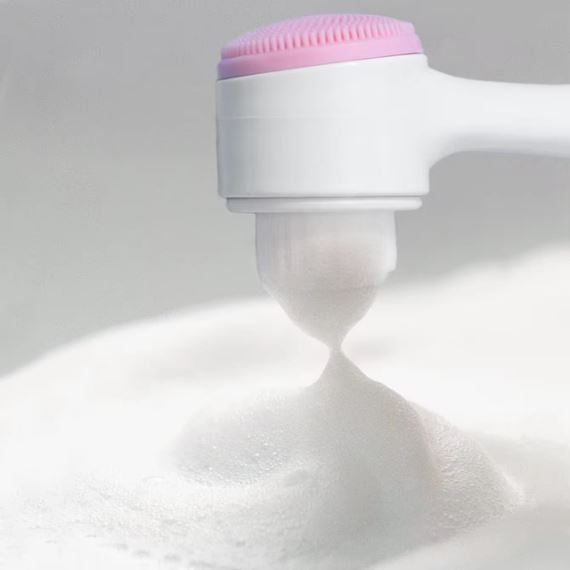 Cepillo De Limpieza Facial 2 En 1 Masajeador Exfoliante Rosa