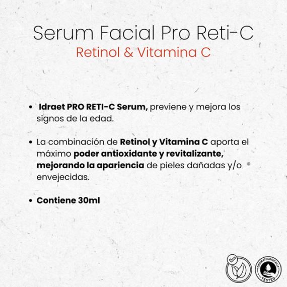 Serum Facial Pro Reti C Antiage Retinol & Vitamina C 30ml Idraet