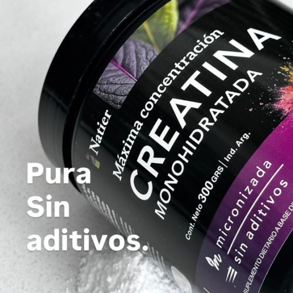Suplemento Creatina Monohidratada Micronizada En Polvo 300g Natier