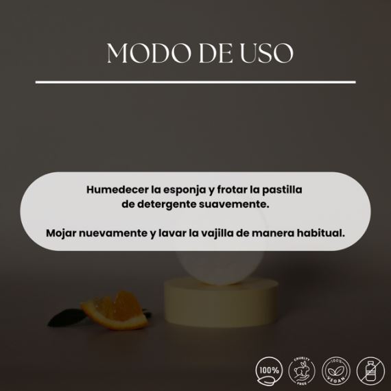 Detergente Sólido Natural Ecológico Aroma Naranja 100g Nyubu