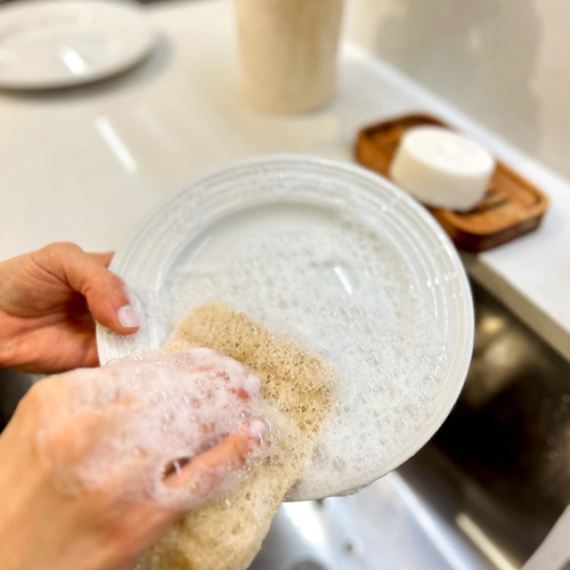 Combo Kit Detergente Sólido + Esponja Vegetal Natural Nyubu