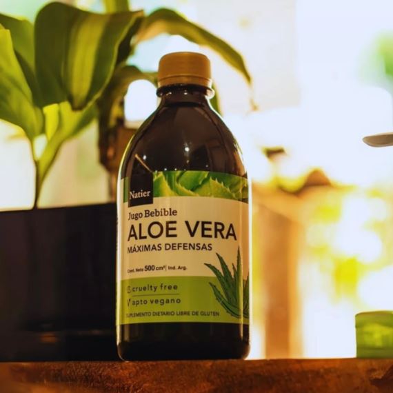 Jugo Bebible Aloe Vera Natural Máximas Defensas 500ml Natier