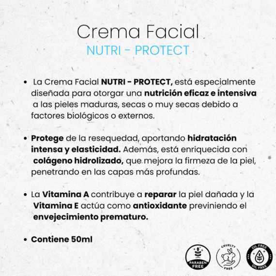 Crema Facial Nutri Protect Piel Muy Seca y Madura 50ml Libra