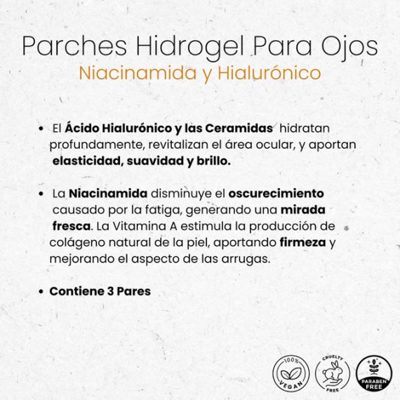 Combo Kit Contorno de Ojos + Parches Hidrogel Colágeno Veganis