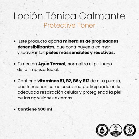 Loción Tónica Facial Calmante Piel Sensible 500ml Idraet