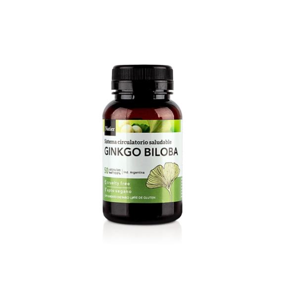 Suplemento Ginkgo Biloba Sistema Circulatorio 50 Cápsulas Natier
