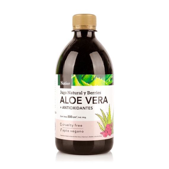 Jugo Bebible Aloe Vera Berries Antioxidante 500ml Natier