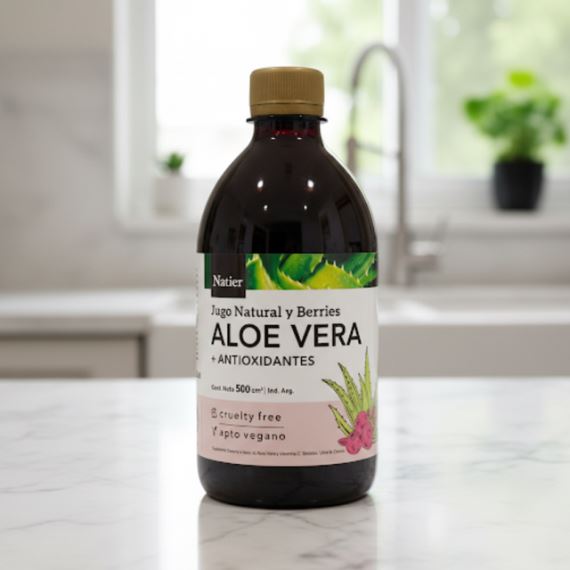 Jugo Bebible Aloe Vera Berries Antioxidante 500ml Natier