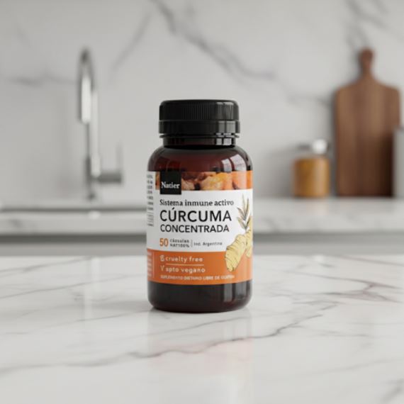 Suplemento Cúrcuma Concentrada Sistema Inmune 50 Cápsulas Natier