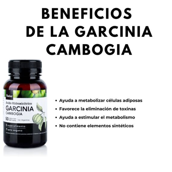 Suplemento Garcinia Cambogia Adelgazante 50 Cápsulas Natier